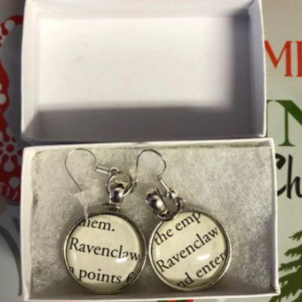 Harry Potter Ravenclaw Book Page Earrings
